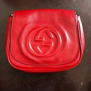 Gucci Soho Leather Gold Chain Crossbody Bag